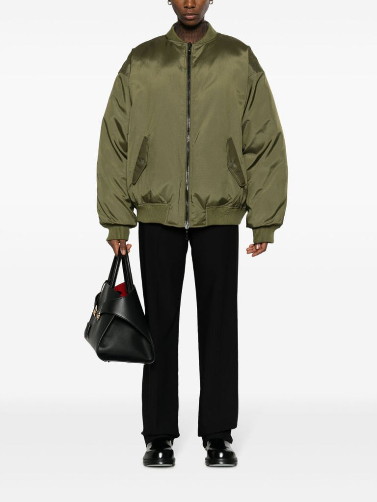 Green Reversible Bomber Jacket