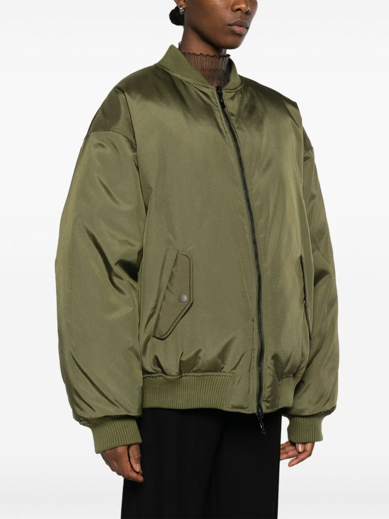 Green Reversible Bomber Jacket
