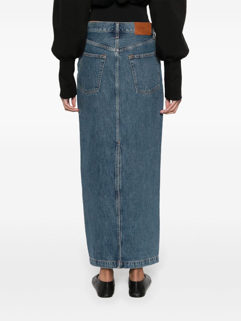 Blue Denim Maxi Skirt