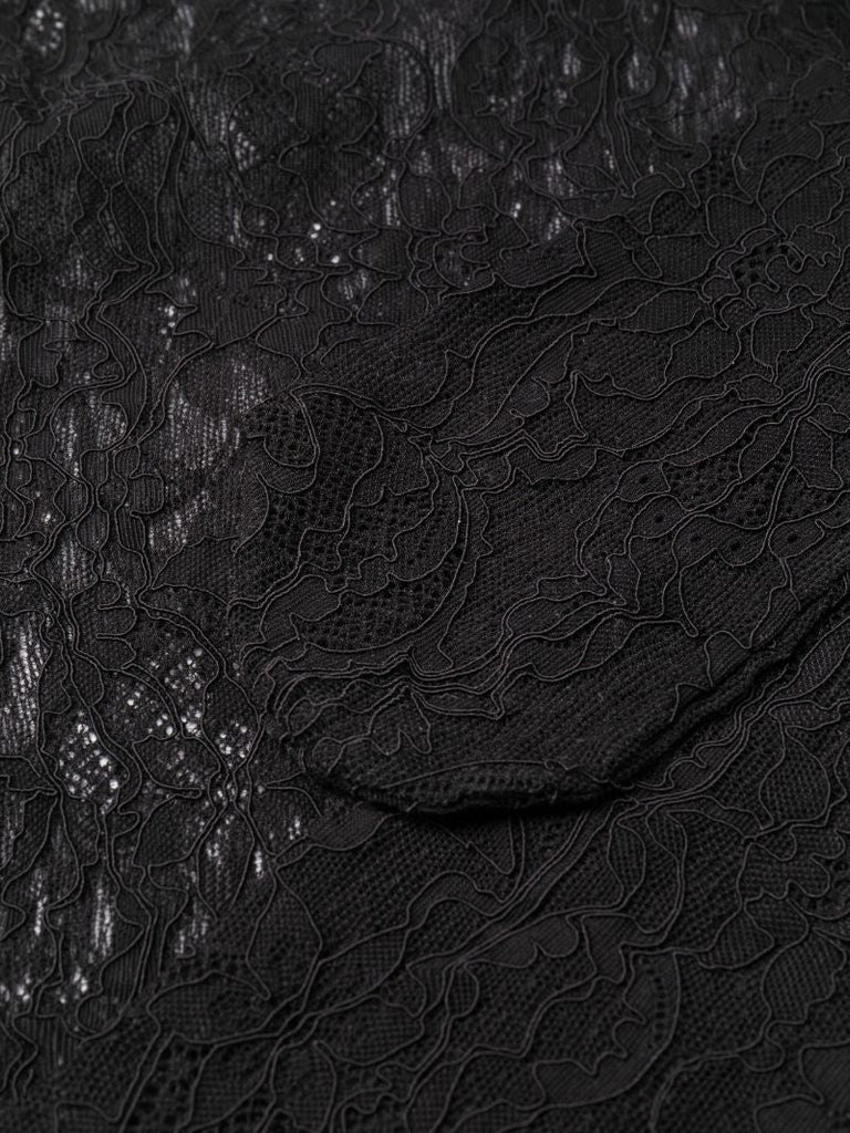 Black Floral Lace Tights
