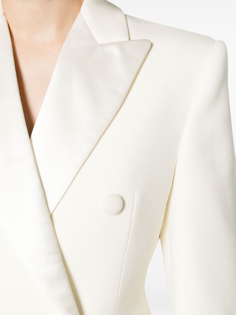 Neutral Double-breasted Blazer Mini Dress
