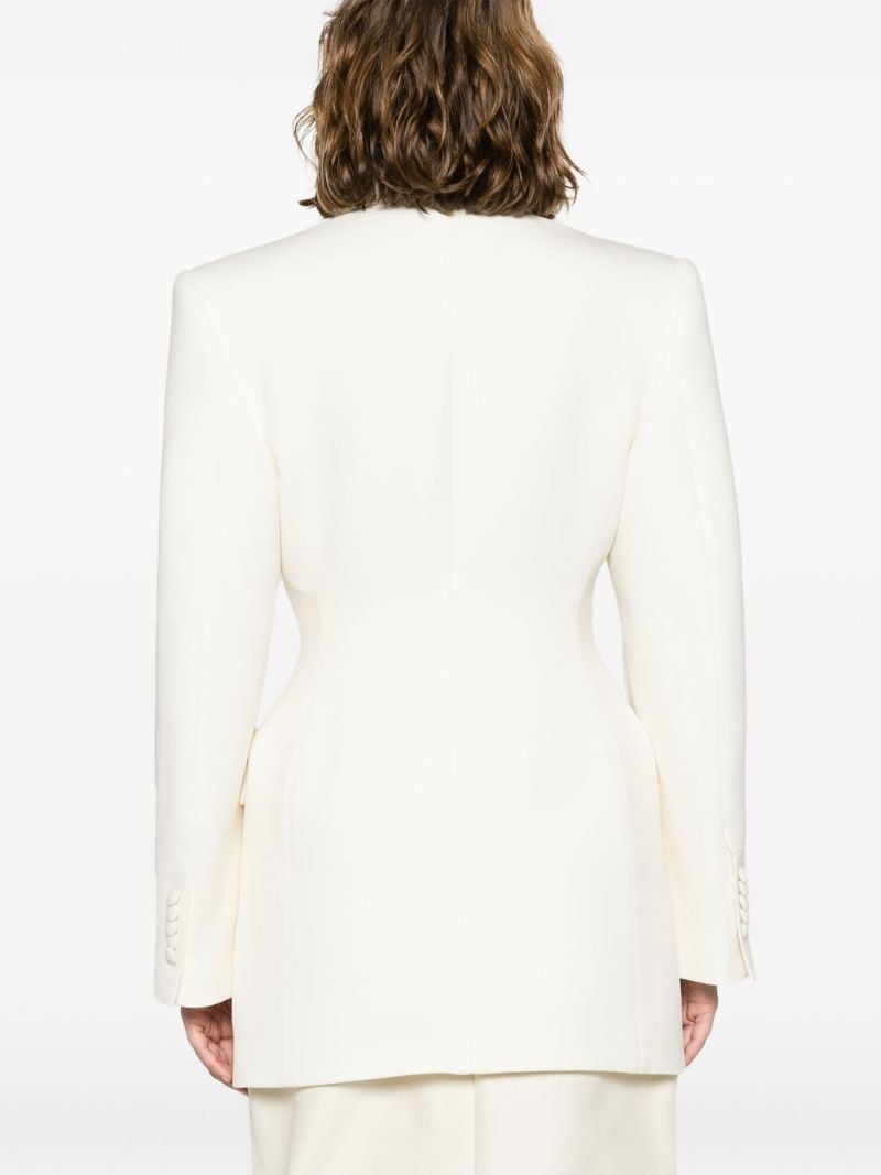 Neutral Double-breasted Blazer Mini Dress