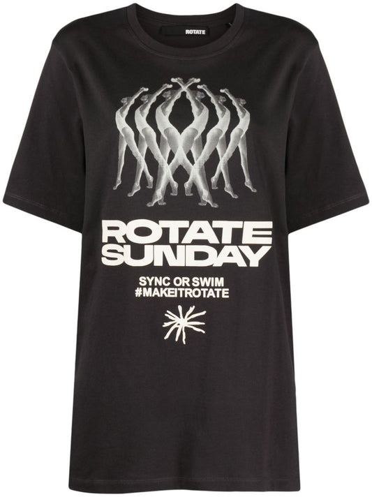Grey Graphic Print Organic Cotton T-shirt
