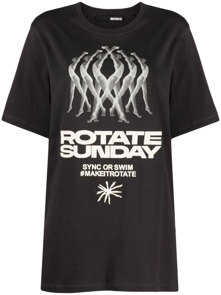 Grey Graphic Print Organic Cotton T-shirt