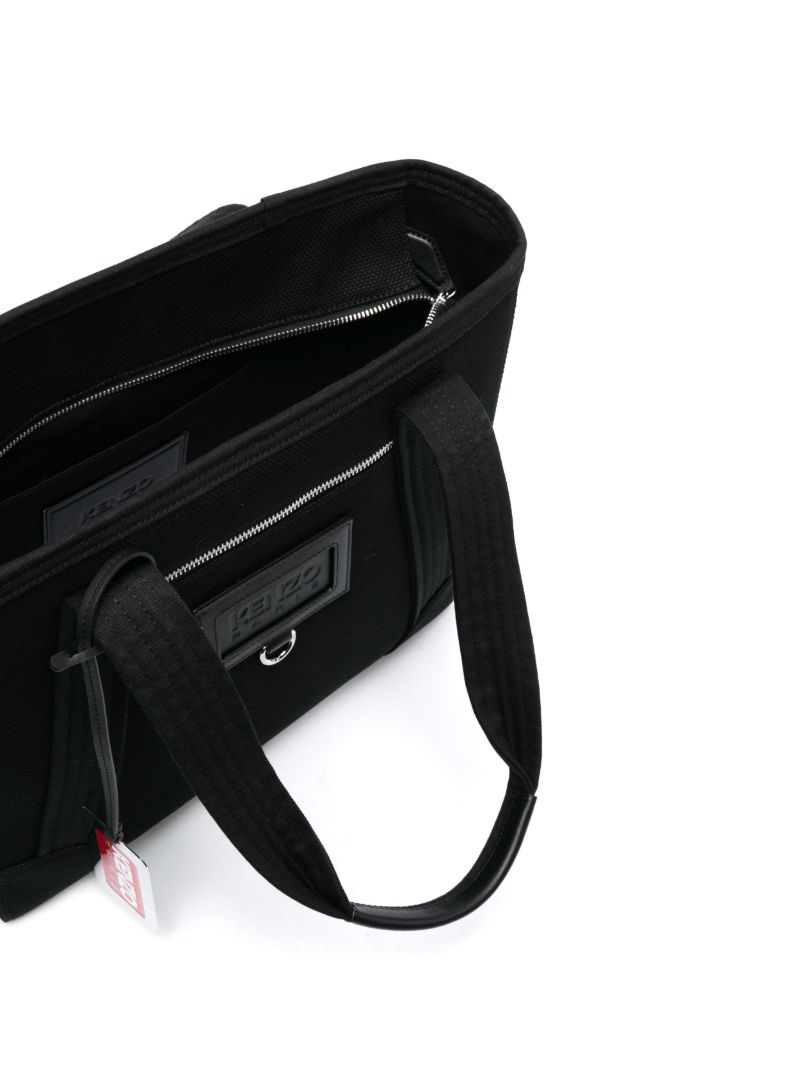 Black Judo Logo-patch Tote Bag
