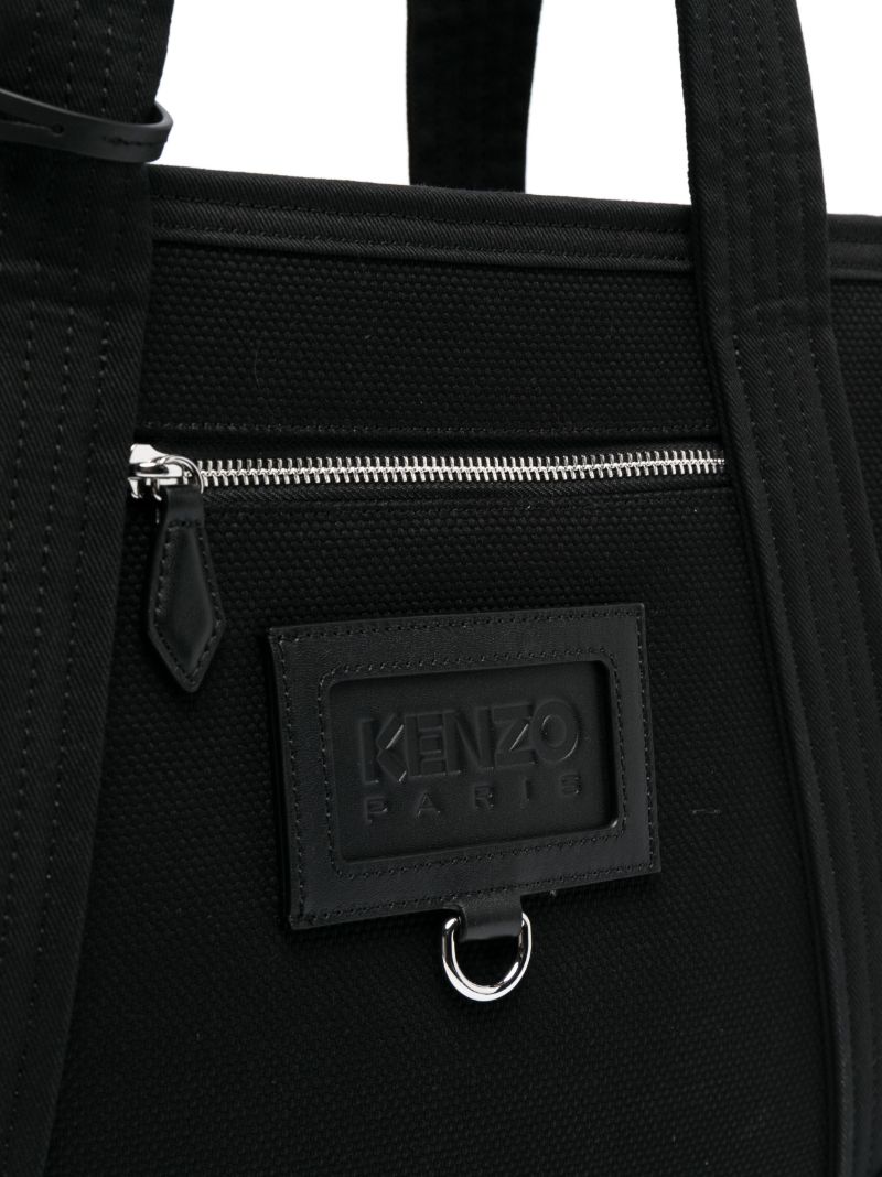 Black Judo Logo-patch Tote Bag