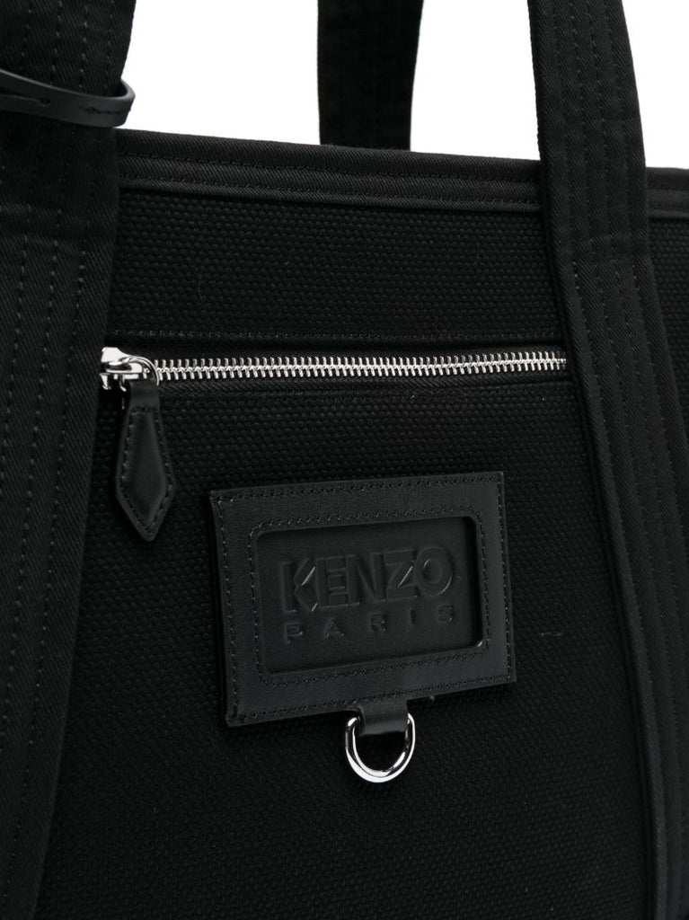 Black Judo Logo-patch Tote Bag