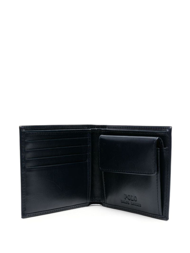 Blue Polo Bear Leather Wallet