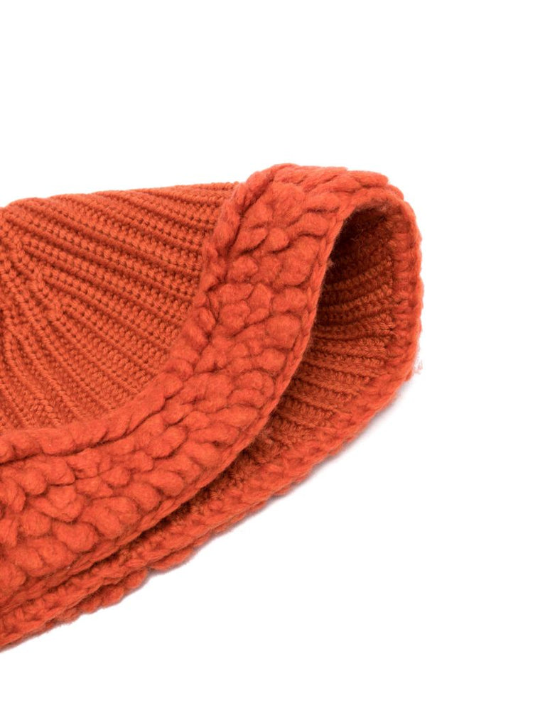 X Salehe Bembury Orange Ribbed-knit Beanie Hat
