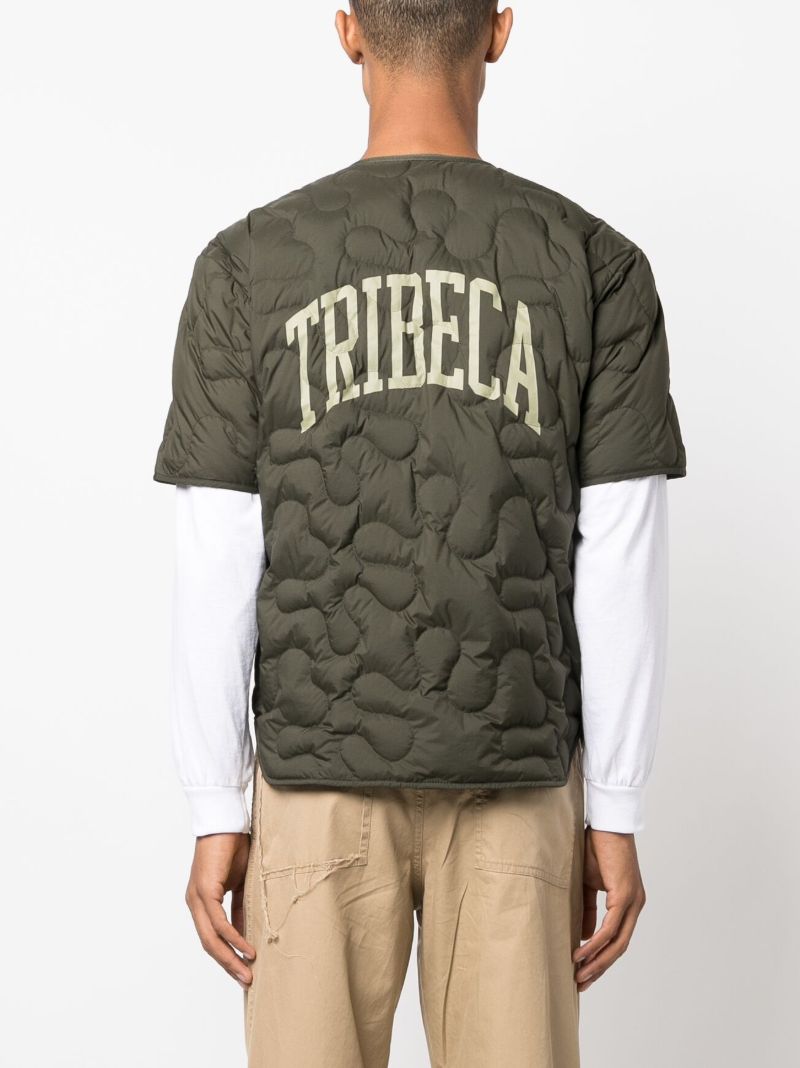 X Salehe Bembury Green Quilted Shirt Jacket