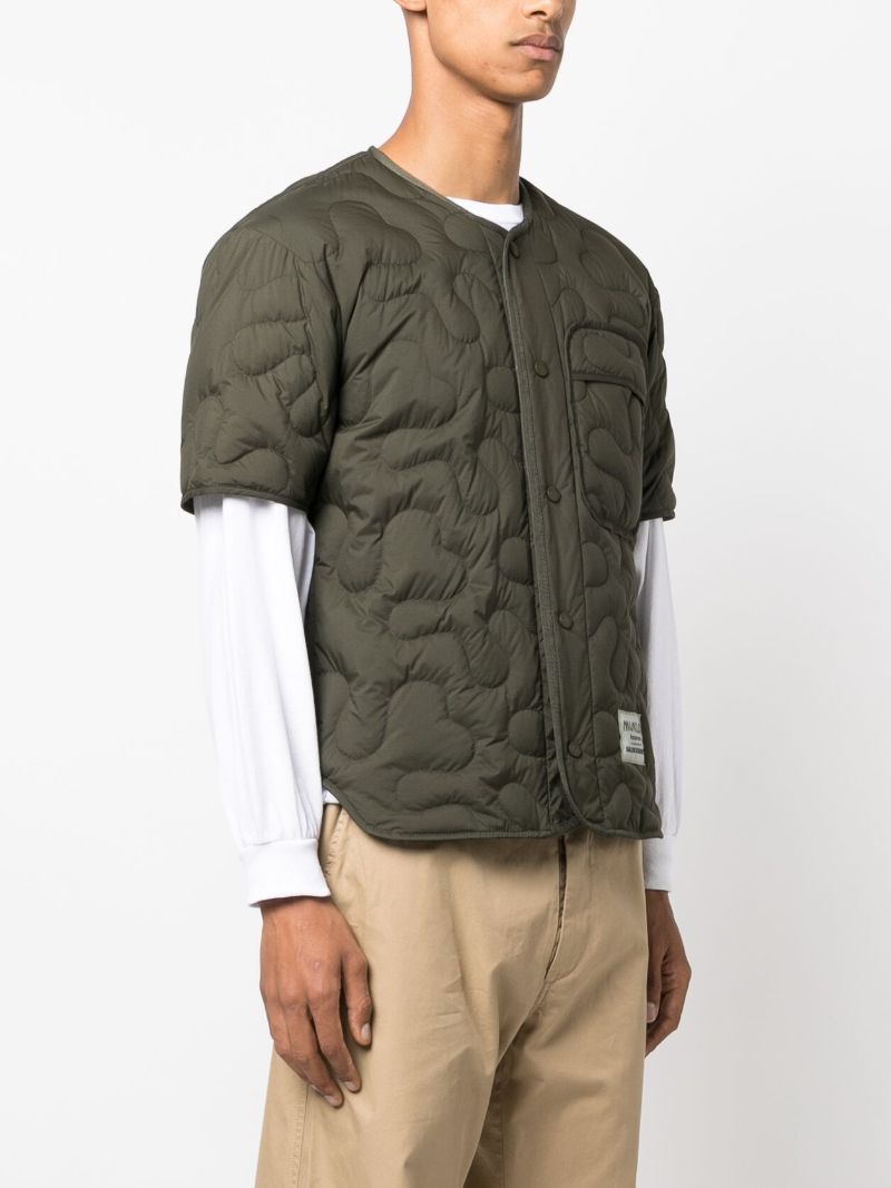X Salehe Bembury Green Quilted Shirt Jacket