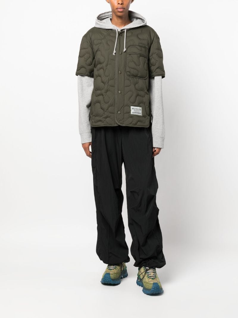 X Salehe Bembury Green Quilted Shirt Jacket