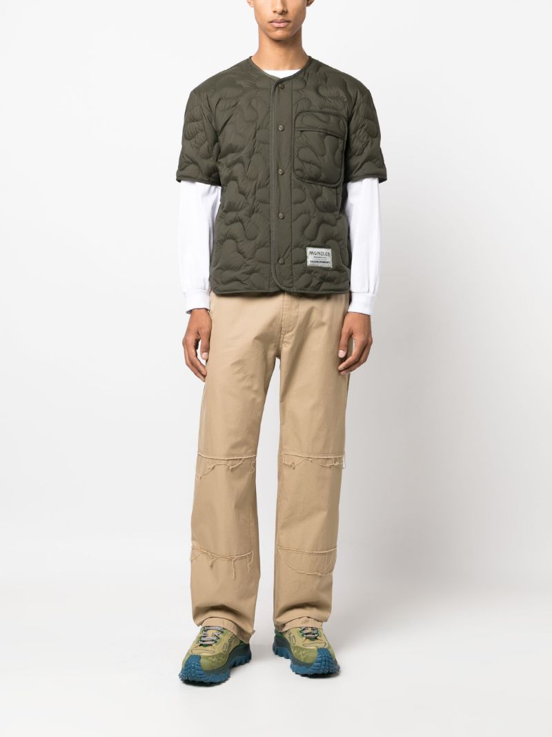 X Salehe Bembury Green Quilted Shirt Jacket