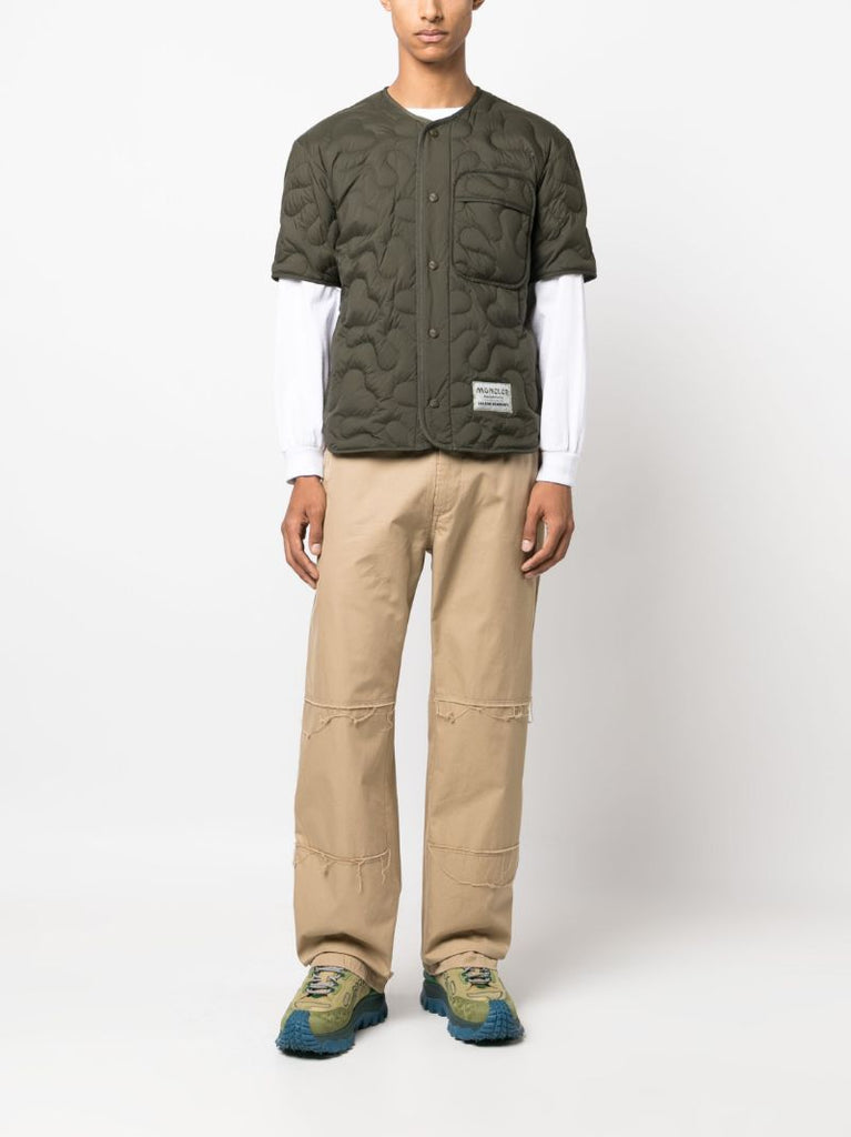X Salehe Bembury Green Quilted Shirt Jacket