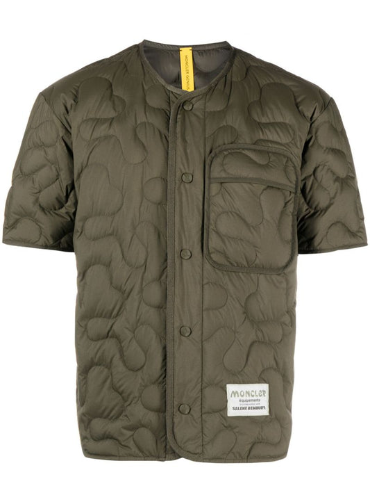 X Salehe Bembury Green Quilted Shirt Jacket