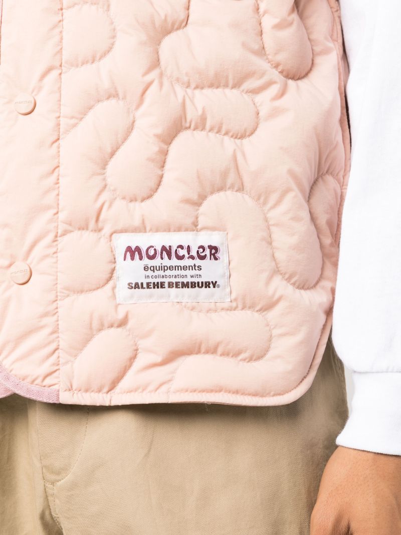 X Salehe Bembury Pink Quilted Shirt Jacket