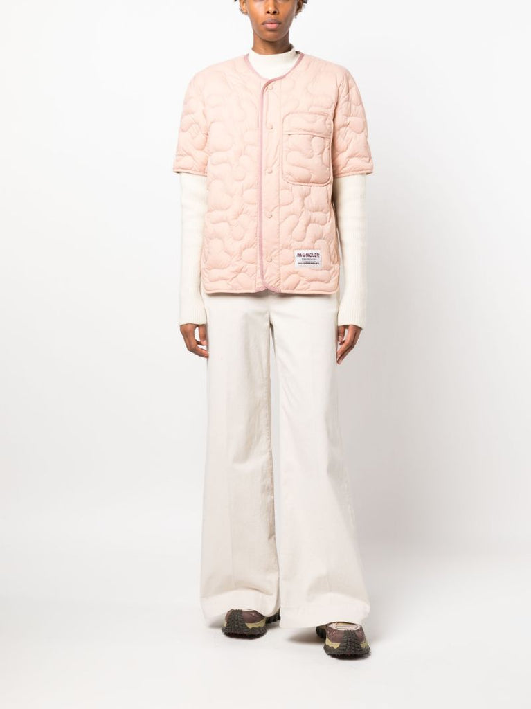 X Salehe Bembury Pink Quilted Shirt Jacket