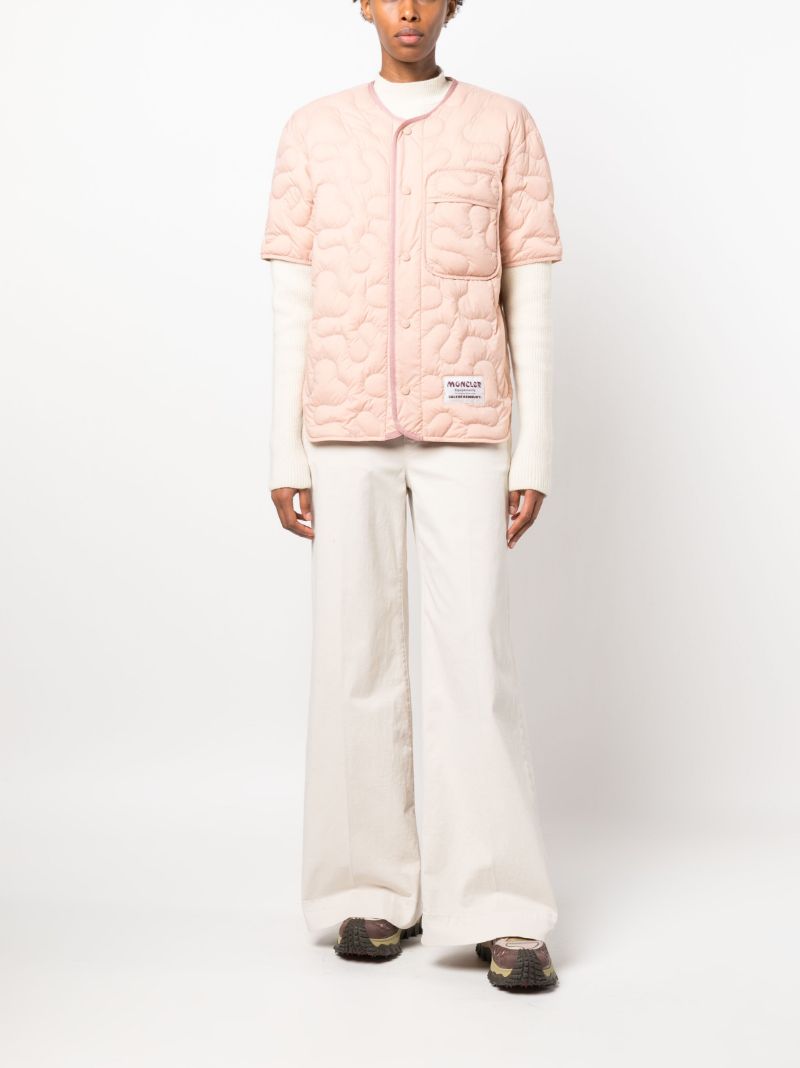 X Salehe Bembury Pink Quilted Shirt Jacket