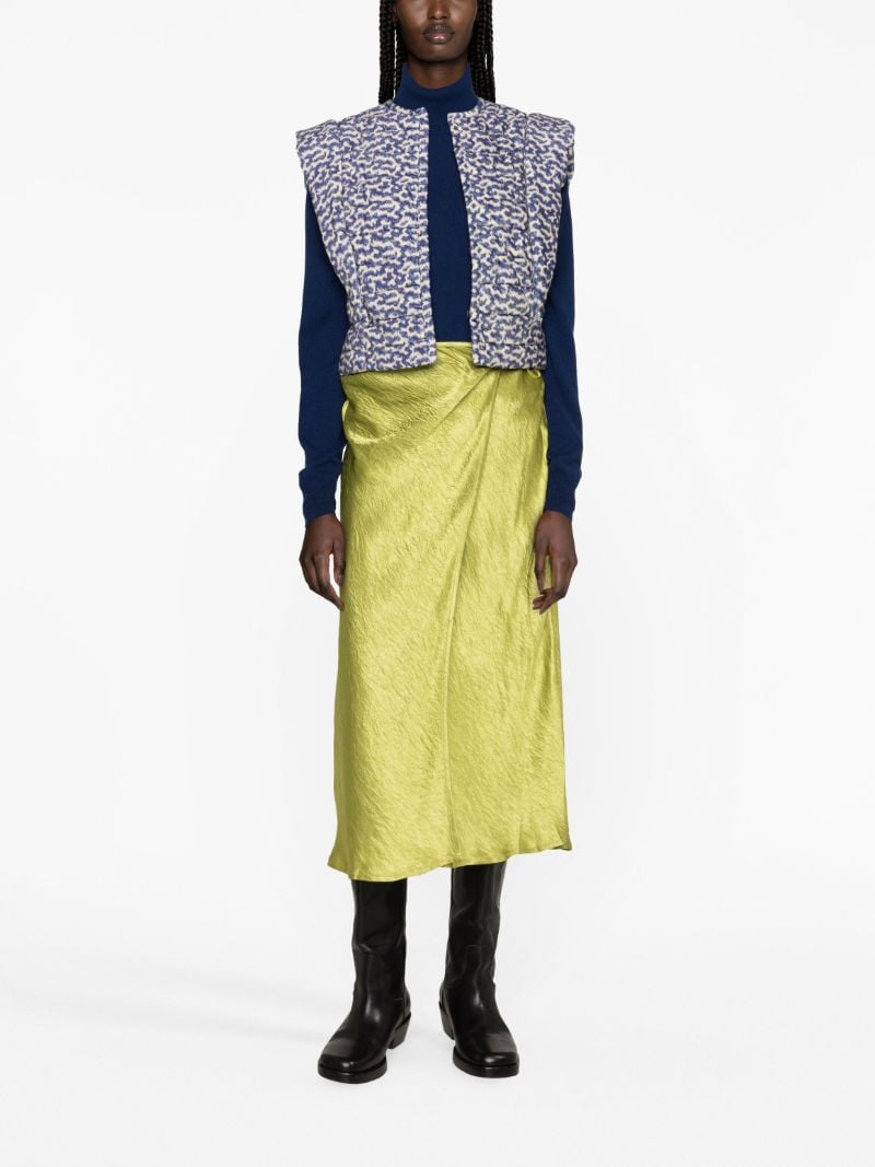 Blue Aziela Quilted Padded Gilet