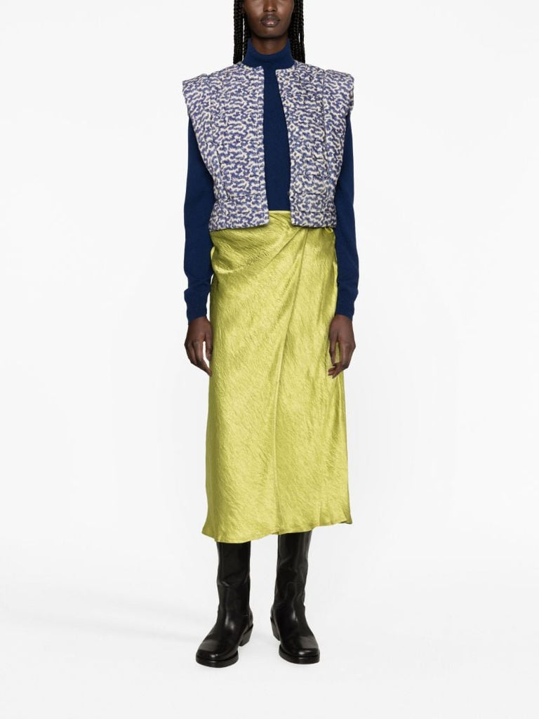 Blue Aziela Quilted Padded Gilet