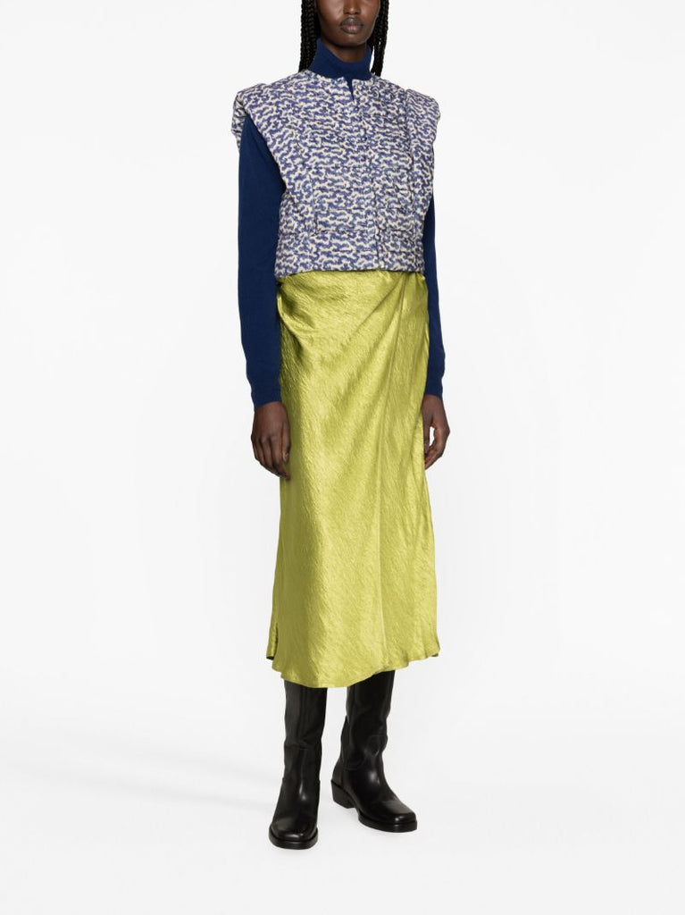 Blue Aziela Quilted Padded Gilet