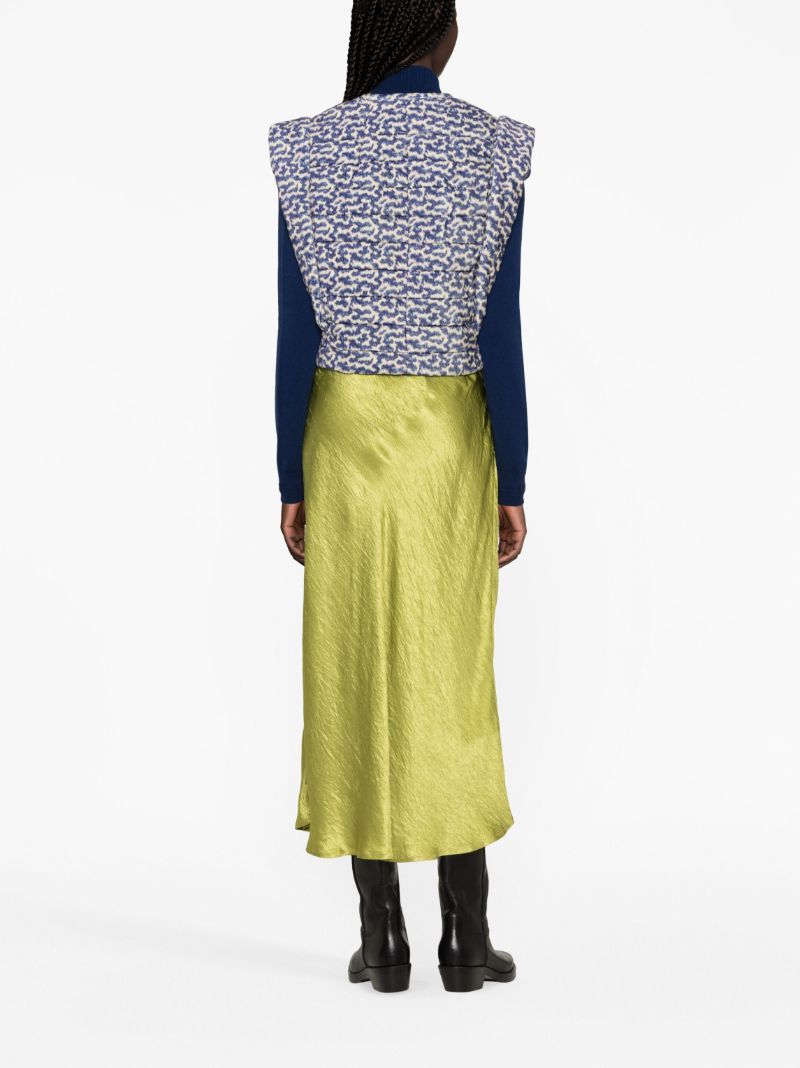 Blue Aziela Quilted Padded Gilet