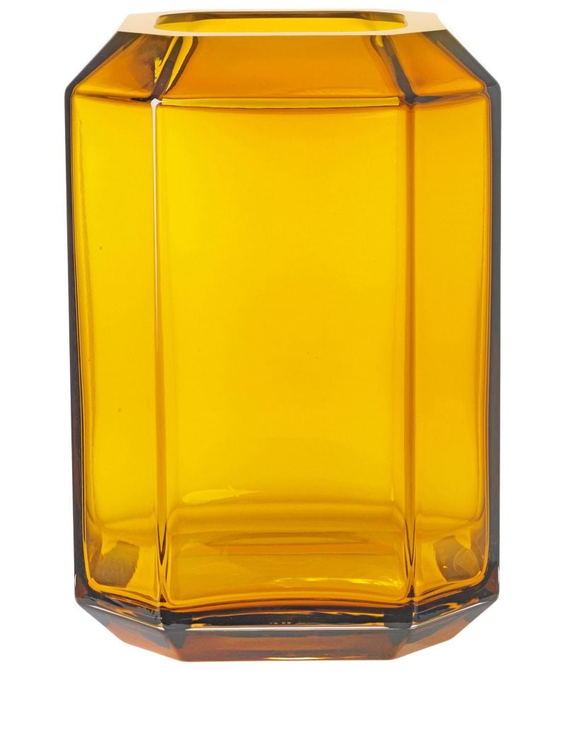 Yellow Jewel Glass Vase