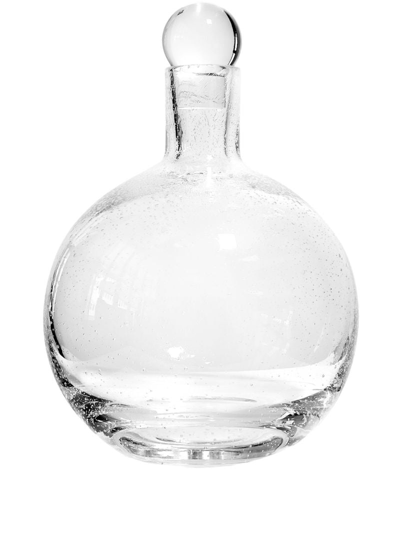 White Bubble Glass Carafe