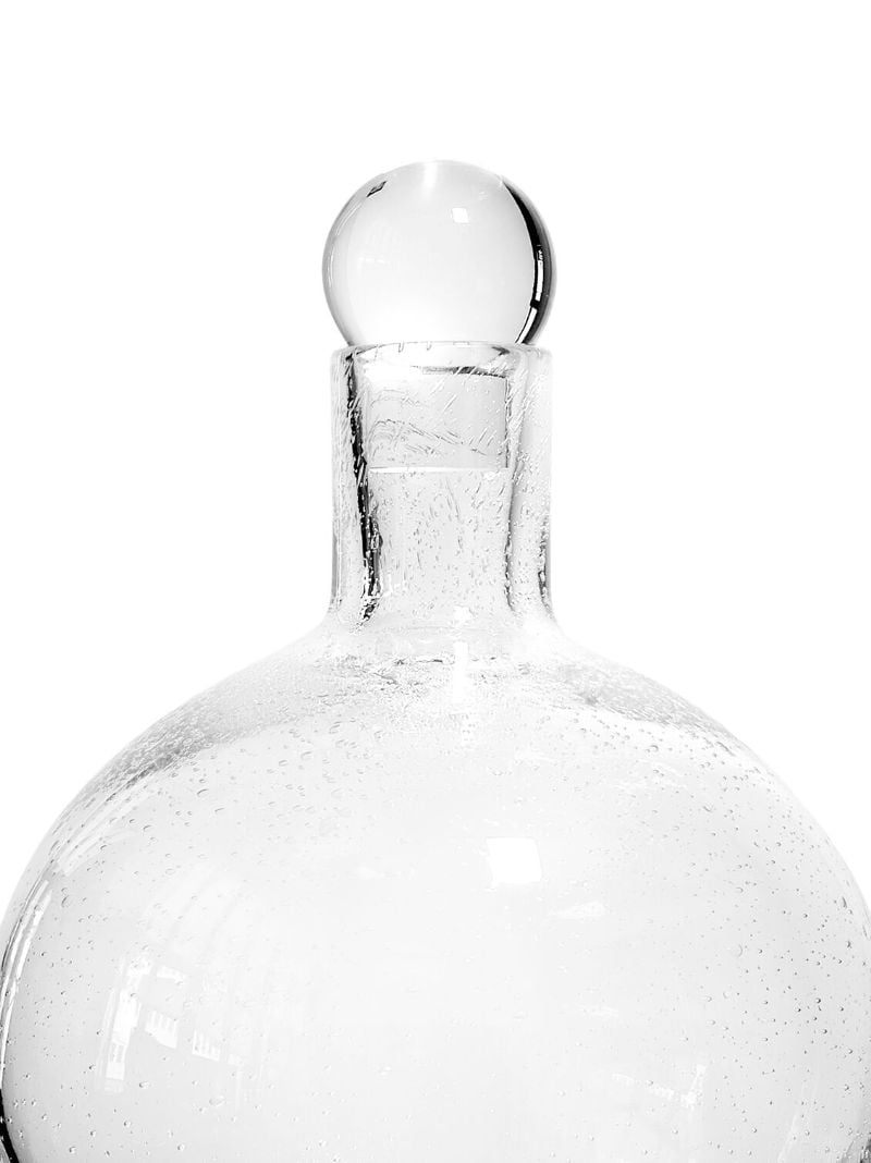 White Bubble Glass Carafe
