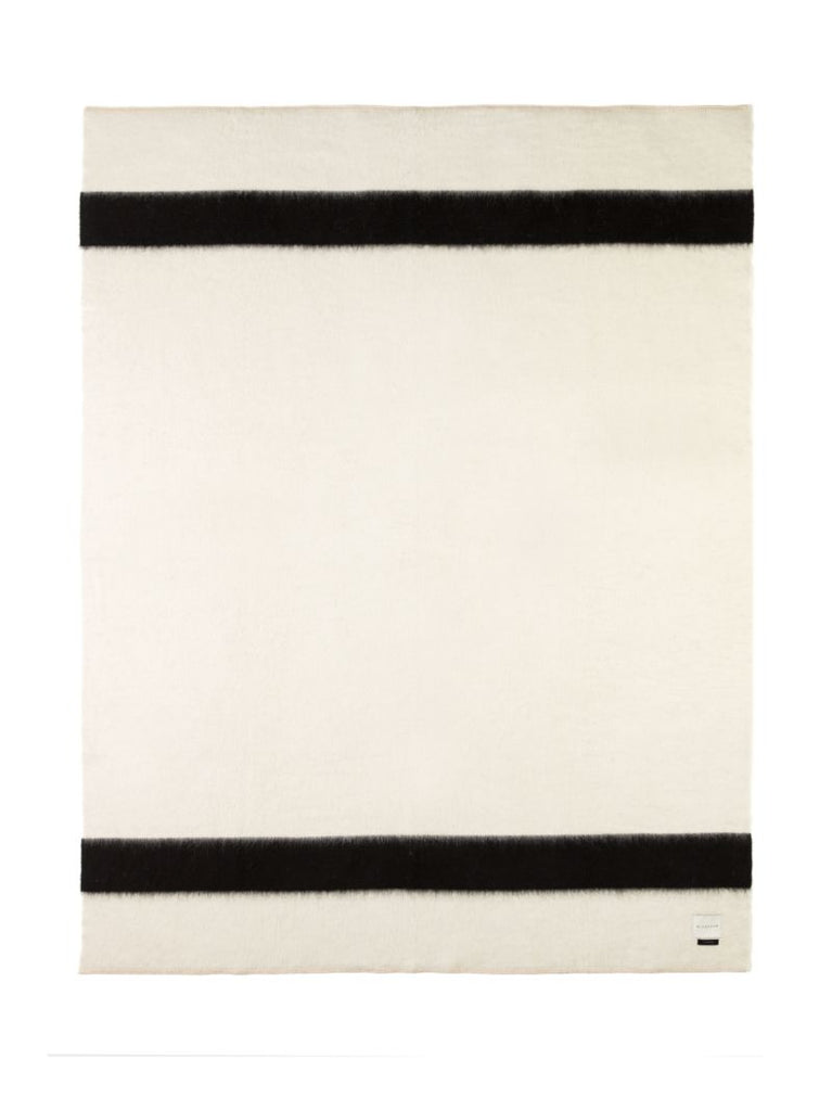 White Siempre Striped Blanket
