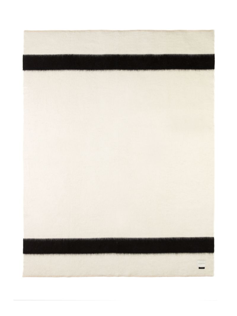 White Siempre Striped Blanket