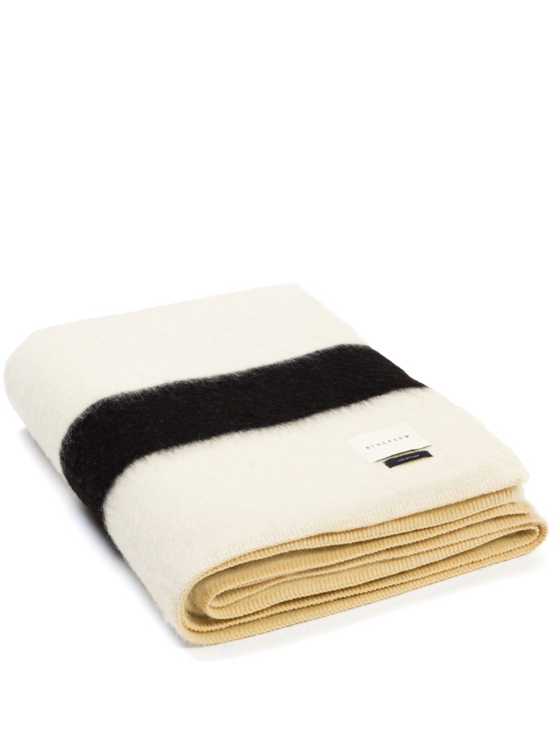 White Siempre Striped Blanket