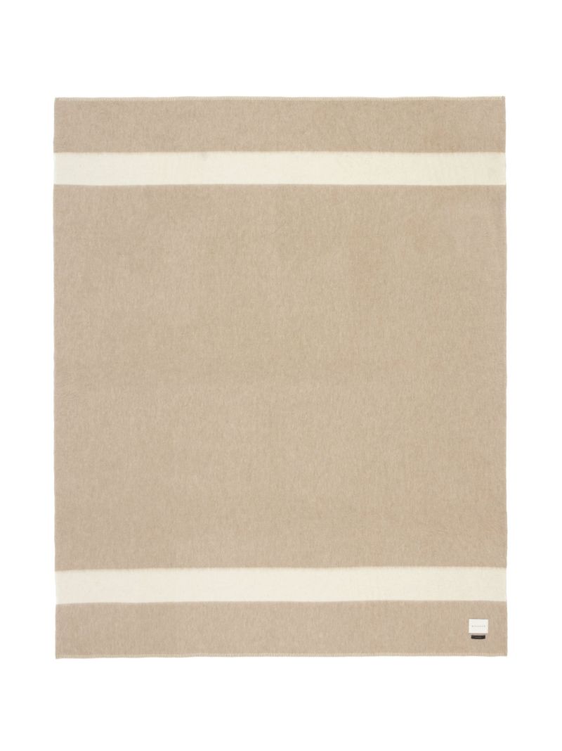 Beige Siempre Striped Blanket