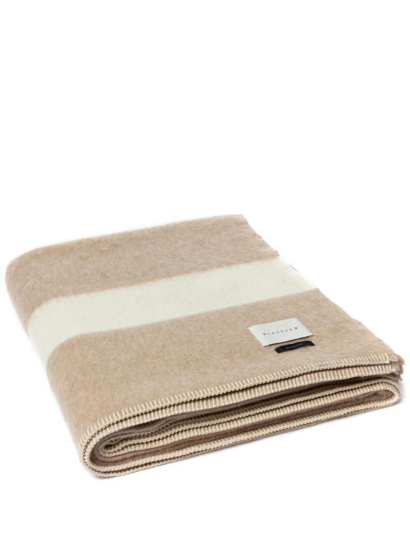 Beige Siempre Striped Blanket