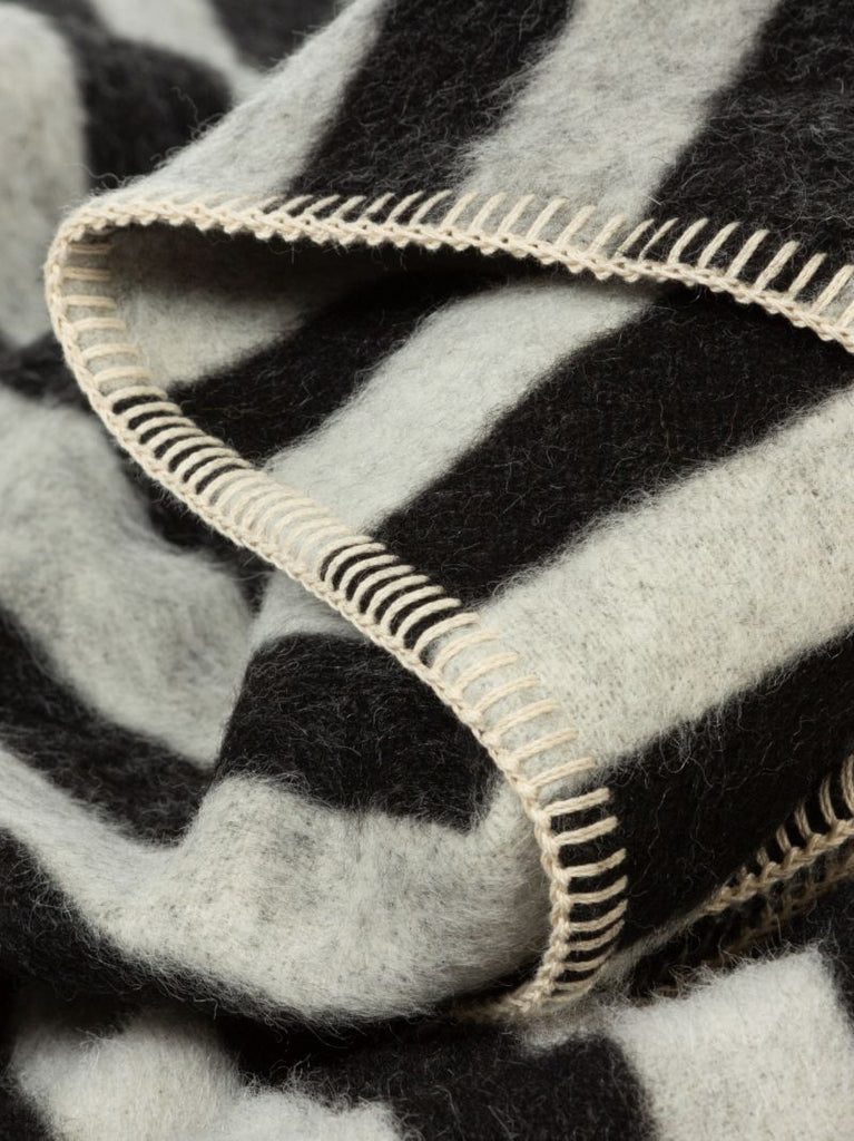 Black Stills Heirloom Striped Blanket