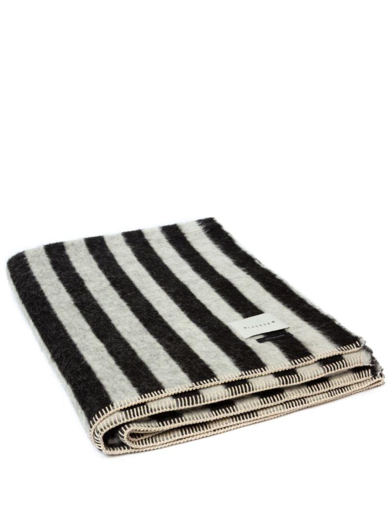 Black Stills Heirloom Striped Blanket