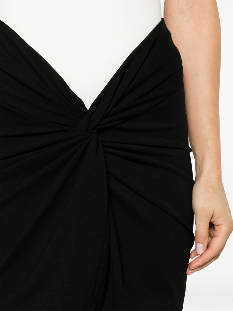 Black Barina Knot-detail Mini Skirt