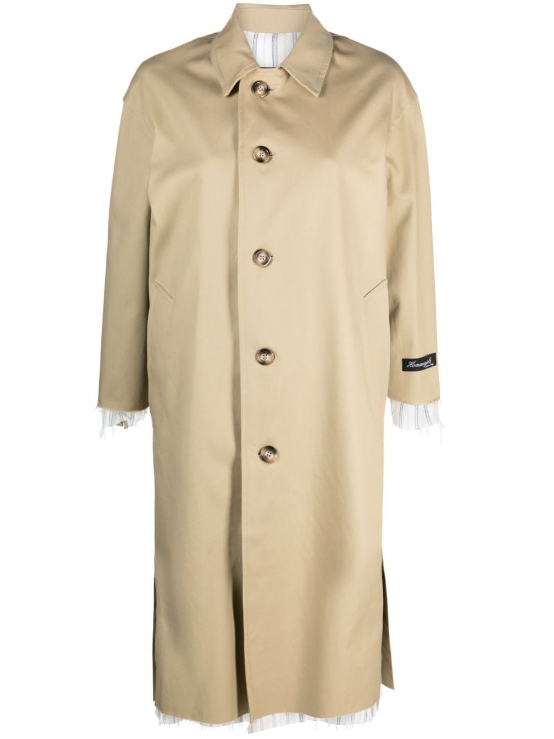 Neutral Single-breasted Trench Coat