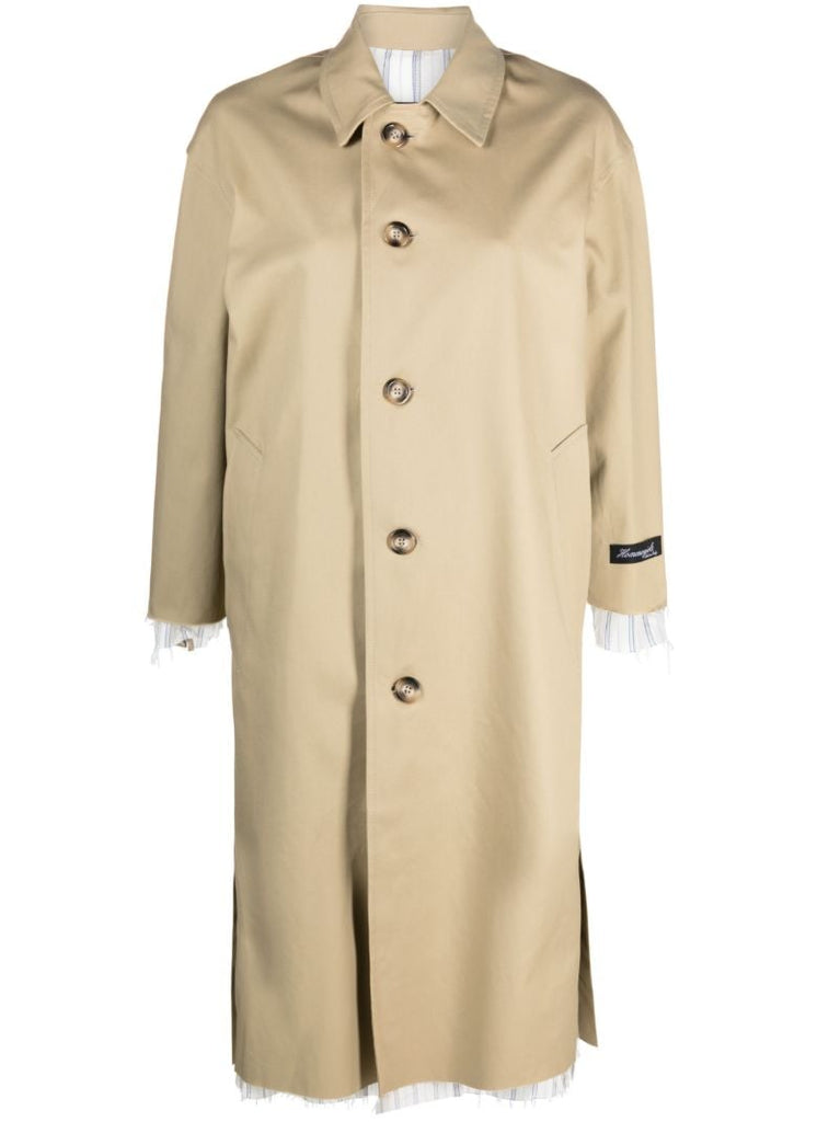 Neutral Single-breasted Trench Coat