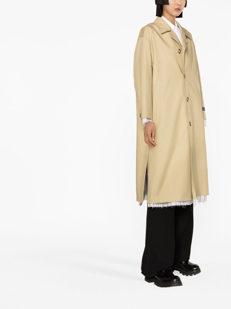 Neutral Single-breasted Trench Coat