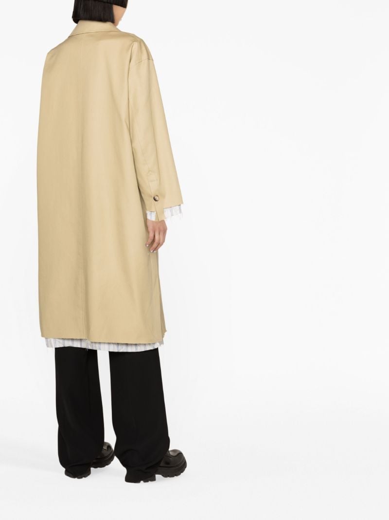 Neutral Single-breasted Trench Coat