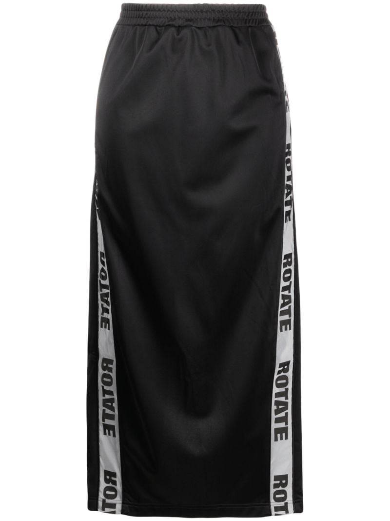 Black Logo-tape Maxi Skirt