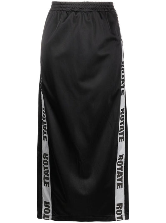 Black Logo-tape Maxi Skirt