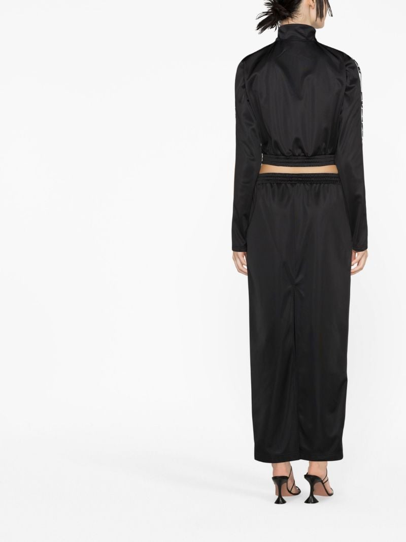 Black Logo-tape Maxi Skirt
