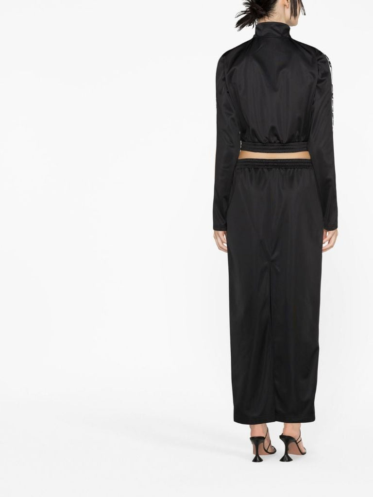 Black Logo-tape Maxi Skirt