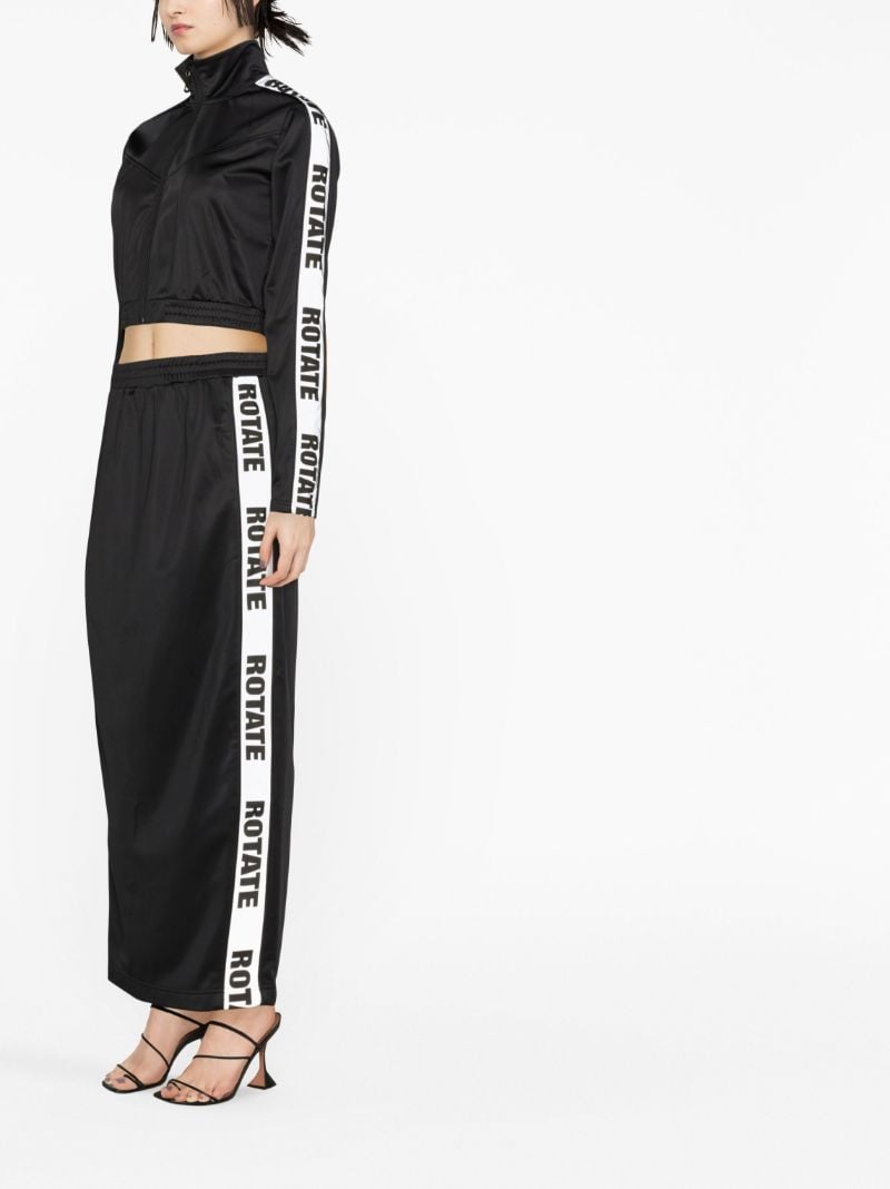 Black Logo-tape Maxi Skirt