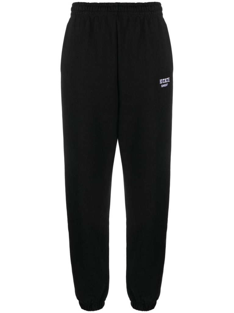 Black Logo-print Cotton Track Pants