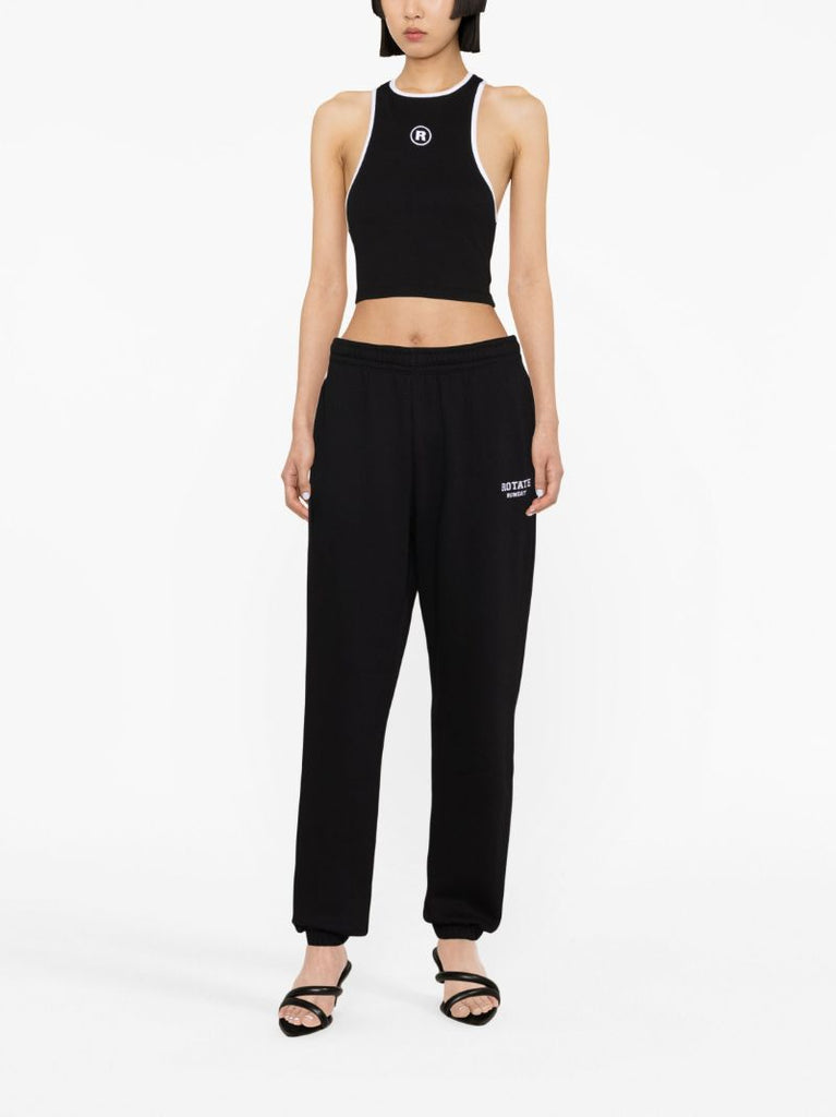 Black Logo-print Cotton Track Pants