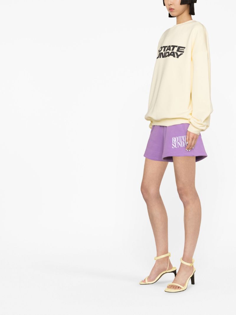 Yellow Logo Print Organic Cotton Sweatshirt