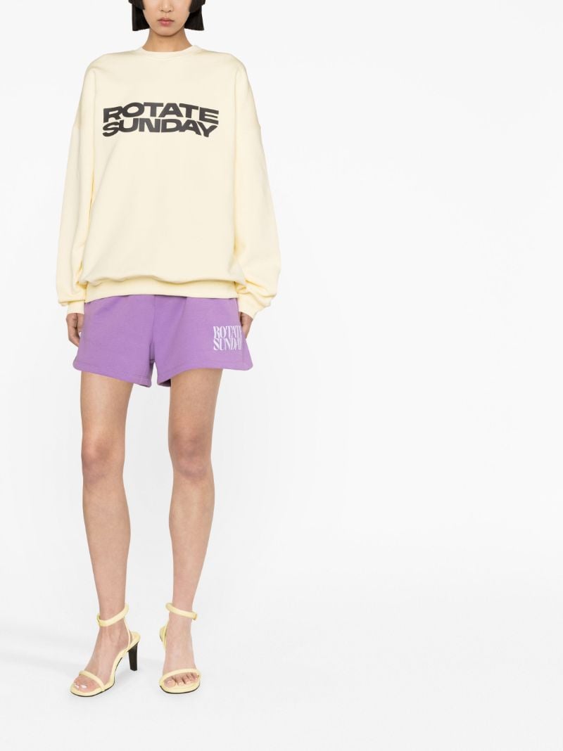 Yellow Logo Print Organic Cotton Sweatshirt